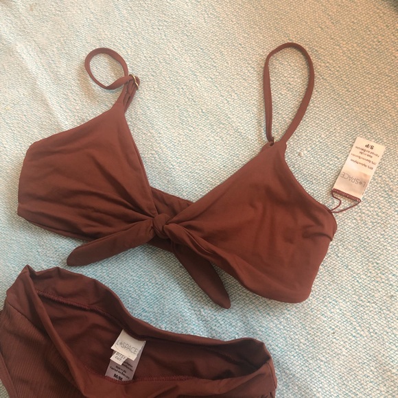 L*space Pointelle Rib Frenchi bottom (med) and Flashback top (small) in Tobacco - Picture 2 of 12